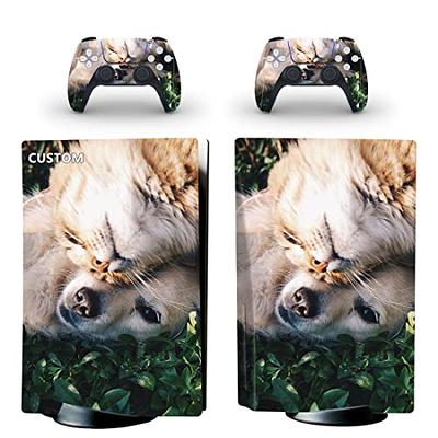 Skin Decal Sticker Cover for PS5 Console Disc Version + 2 Controller -  Golden