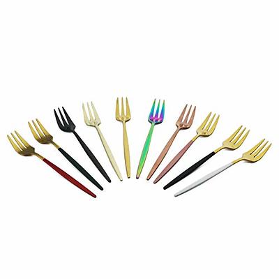 304 Stainless Steel Fruit Forks Small Dessert Cake Forks 12-Piece Silverware  Set