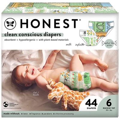 The Honest Company Clean Conscious Overnight Diapers | Plant-Based,  Sustainable | Sleepy Sheep | Club Box, Size 4 (22-37 lbs), 54 Count