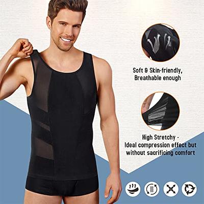 TAILONG Tank Top Slimming Vest Tight Body Shaper Tummy Underwear Men Waist  Trimmer Compression Shirt (Black, M) - Yahoo Shopping