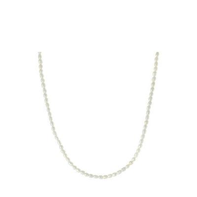 Freshwater pearl necklace (silver)