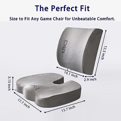 Kolbs Memory Foam Seat Cushion | Gel Infused Ventilated | Coccyx Cushion  Office Car Chair Cushion | Tailbone Pain Relief Cushion - Lumbar Cushion 