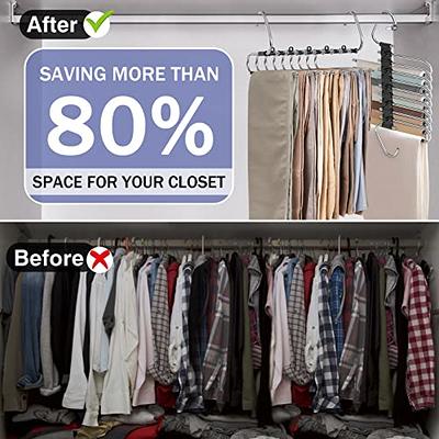 Stainless Steel Clothes Hanger Multi-function Wardrobe Space