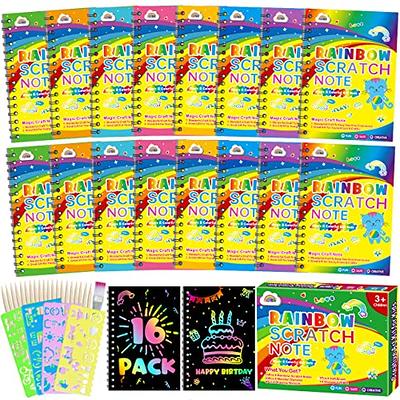 FEREDO KIDS Rainbow Scratch Notebook Drawing Paper - Black Scratch Off Art  Crafts Supplies Coloring Kit Toy for Kids Ages 3-9 Girls Boys DIY  Children's Birthday Christmas Activities Gift 3 Pack - Yahoo Shopping