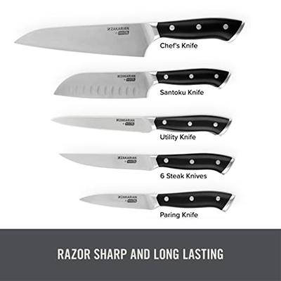 Zakarian by Dash 6 Piece Steak Knife Set - Black