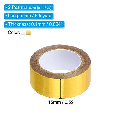 Metallic Washi Tape 15mmx5m, 2 Pack Art Tapes Adhesive - 15mmx5m