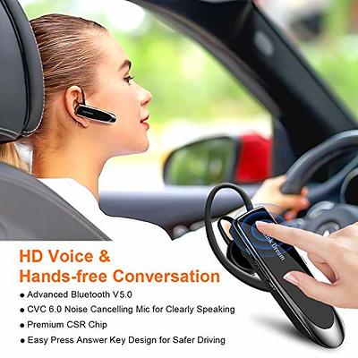 NEWBEE Single Wireless Bluetooth Headset Earphone Noise Cancelling Mic  Sports Headphone Hands-Free Earbuds 24 Hrs Driving Office