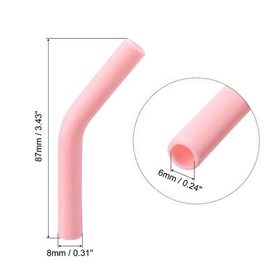 HINZIC 12pcs Hydraflow Straw Replacement Tip Multi-Color Silicone Flex Elbow Food Grade Rubber Straw Covers for 1/4 in Wide(6MM Outer Diameter)