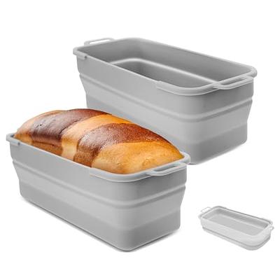 2 Pieces Silicone Loaf Pan Silicone Bread Loaf Cake Mold Nonstick Silicone  Loaf Baking Pan for Homemade Cake, Break, Meatloaf, Quiche 