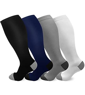 HLTPRO 4 Pairs Compression Socks for Women & Men - Best Support for  Medical, Circulation, Nurses, Running, Travel
