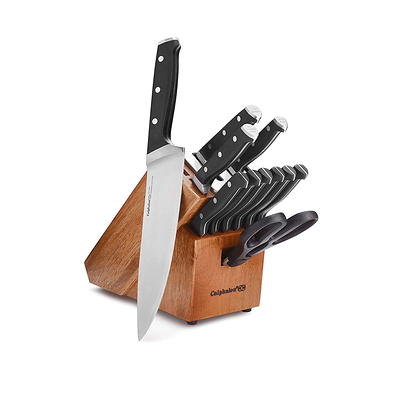 OOU! Kitchen Knife Set with Block, 15 Pcs Professional Chef Knife Set with  Built-in Sharpener, German High Carbon Stainless Steel Knife Block Set, Knives  Set for Kitchen - Yahoo Shopping