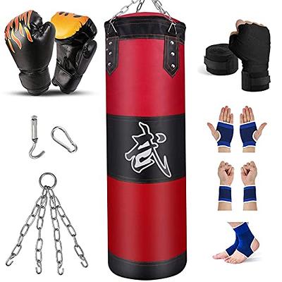 SPRING PARK 8Pcs/Set Fitness Training Punch Bag Filled Kick Hanging Boxing  Set Heavy MMA Punching Training Pads 