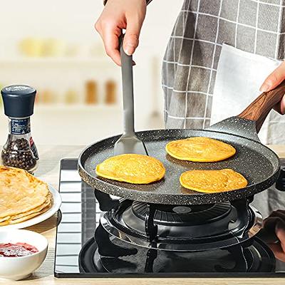 Nonstick Crepe Pan Granite Coating Flat Skillet Dosa Tawa Tortilla