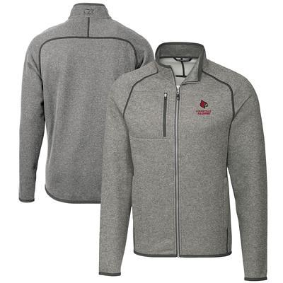 Louisville Cardinals Cutter & Buck Women's Charter Eco Recycled Full-Zip  Jacket - Gray