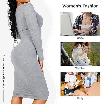 Shapewear Long Sleeve Dress