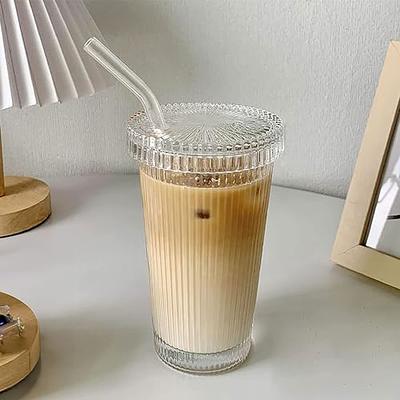 Smiley Face Glass  Iced Coffee Cup Aesthetic Can Beer Tumbler With Straw  Gift For Her - Yahoo Shopping