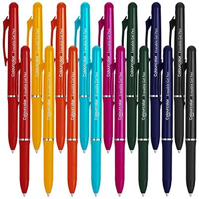 Colourcolor Retractable Erasable Gel Pens Clicker Fine Point, 8 Assorted  Color Inks for Drawing Writing Planners and Crossword Puzzles, 16 Pack Make  Mistakes Disappear - Yahoo Shopping