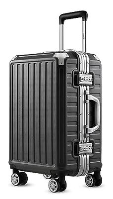 LUGGEX Black Luggage Sets 3 Piece with Spinner Wheels