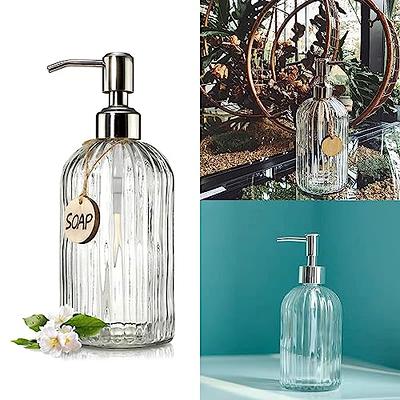 Hand Soap and Dish Soap Set of 2 16 Oz Clear Glass Dispensers Hand Soap  Dispensers Farmhouse Kitchen Refillable Soap Bottles -  Denmark