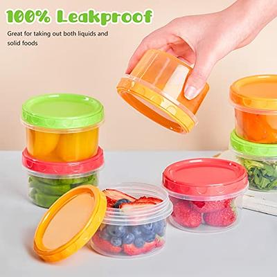 Zezzxu 8 oz Plastic Containers with Screw on Lids, 12 Pack Stackable Small  Food Storage Containers Reusable Deli Jars, Microwave & Freezer Safe  (Red/Green/Yellow) - Yahoo Shopping