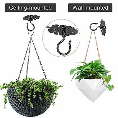 Dolibest Wall Mount Ceiling Hooks,Plant Hooks for Ceiling Metal Plant  Bracket Iron Wall Mount Lanterns Hangers Hooks for Hanging Plants Lights,  Outdoor Wire, Fairy Lights, Wind Chimes, Black(2PCS) - Yahoo Shopping