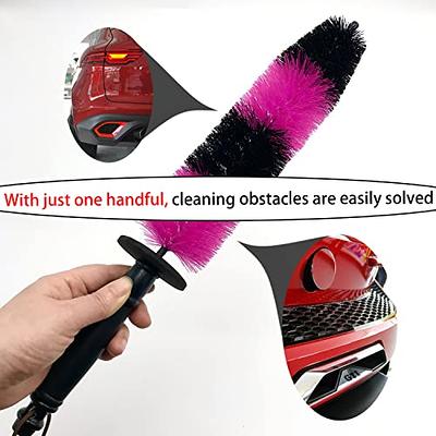 Wheel Rim Brush, Soft Bristle Long Master Car Detailing Brush, Vehicle  Engine Tire Cleaning Washing Tool, Easy Reach and No Scratches,  Multipurpose for Exhaust Tips, Motorcycles, Bicycles (Pink) - Yahoo Shopping