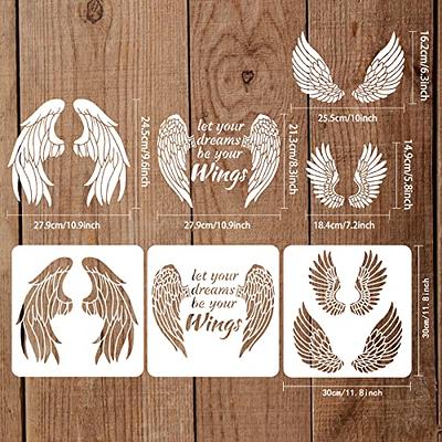 Bohemian Feather Wall Stencil Wall Stencils for Painting Craft Stencils  Furniture Stencils 