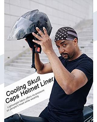 9 Pcs Cooling Skull Cap Camo Liner Sweat Wicking Cap Lightweight