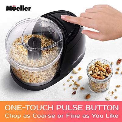 Mueller Strongest-and-Heaviest Duty 2 Speed Pull Chopper Vegetable Cutter  for Nuts, Garlic and More, Manual Food Processor - Vegetable Slicer and