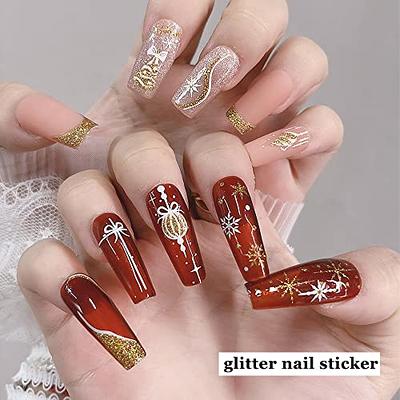  6 Sheets Cute Nail Art Stickers Decals 3D Self