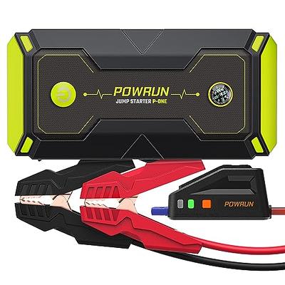 Powrun P-ONE Jump Starter, 2000A Portable Jump Box - Car Jump Starter  Battery Pack for up to 8.0L Gas and 6.5L Diesel Engines, 12V Battery Jump  Starter with LCD Display (Green) 