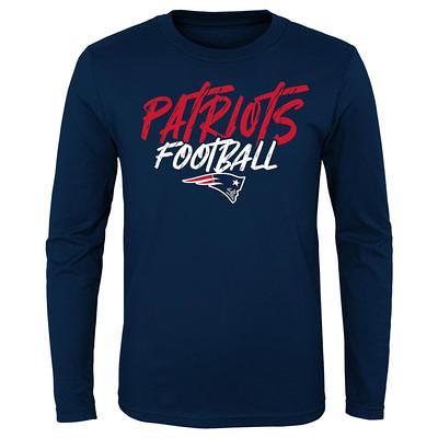 Women's Majestic Navy New England Patriots Plus Size Team Logo Long Sleeve  T-Shirt