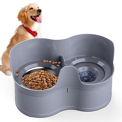 Pawque 80oz Stainless Steel Elevated Dog Water Bowls with Plastic