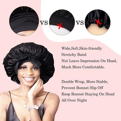 YANIBEST Satin Bonnet Silk Bonnet Hair Bonnet for Sleeping Hair Bonnets for  Women Curly Natural Hair