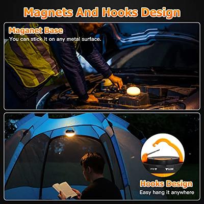 Camping Lights 5 Pack, PEMOTech Portable Camping Light 4 Lighting Modes,  Battery Operated Hanging Tent Light LED Camping Tent Lantern Camping