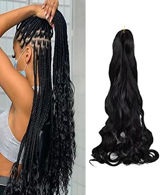 French Curl Crochet Braids 14 Inch 6 Packs Goddess Box Braids Crochet Hair  Pre Looped French Curly Braiding Hair Crochet Box Braids With Curly Wavy