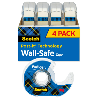 Scotch Scotch Wall-Safe Tape - 22.22 yd Length x 0.75 Width - 6