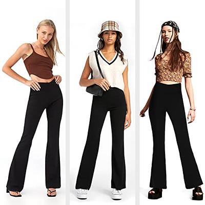  28/30/32/34 Inseam Womens Bootcut Yoga Pants Long Bootleg  High-Waisted Flare Pants