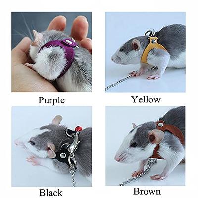 3 Pack Rat Harness and Leash Set - Adjustable Traction Rope Strap