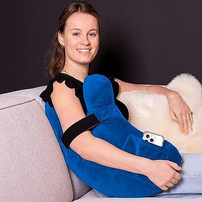 HOMBYS Knee Pillow for Side Sleepers with Straps, Soft Velvet Cover Leg  Pillow for Sleeping,Under Knee Pillow for Spine Alignment, Lower Back Pain