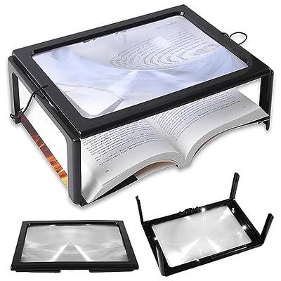 Folding Handheld Magnifying Glass with Light, 3X Large Rectangle Reading  Magnifier with Dimmable LED for Seniors with Macular Degeneration,  Newspaper, Books, Small Print, Lighted Gift for Low Visions - Yahoo Shopping