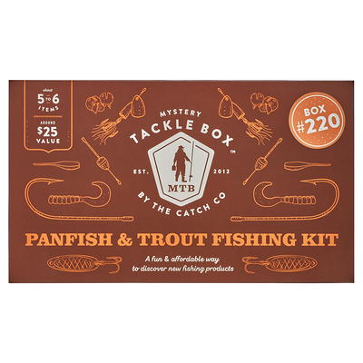 Catch Co Mystery Tackle Box Elite Panfish & Trout Fishing Kit | Trout  Fishing | Crappie | Bluegill | Perch | Sunfish | Panfish Fishing