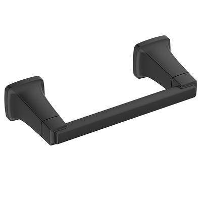 allen + roth Matte Black Freestanding Spring-loaded Toilet Paper Holder in  the Toilet Paper Holders department at