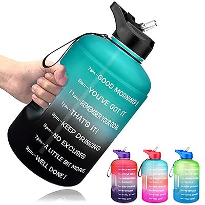BuildLife Gallon Water Bottles with Times to Drink - Gallon Water