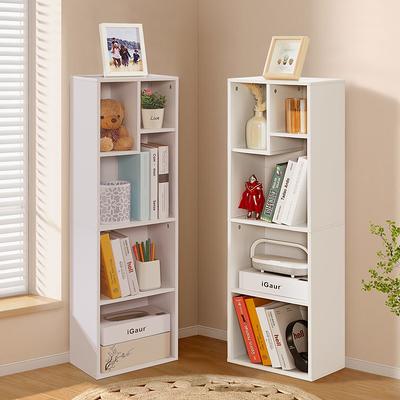 Freestanding Display Rack Tall Wood 4-Tier Bookcase Storage Shelves - Yahoo  Shopping