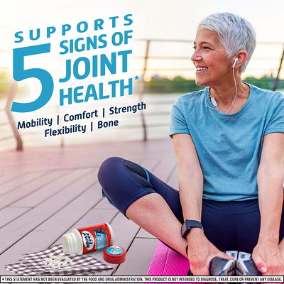 Move Free Triple Strength Glucosamine Chondroitin Joint Supplement with Uniflex and Hyaluronic Acid, Tablets - 80 Count