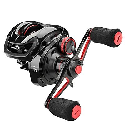  Piscifun Alijoz Baitcaster Fishing Reel, 300 Size Aluminum  Frame Baitcasting Reel, 33Lbs Max Drag, 6.6:1 Gear Ratio, Freshwater &  Saltwater Low Profile Casting Reel for Musky for Musky (Left Handed) 