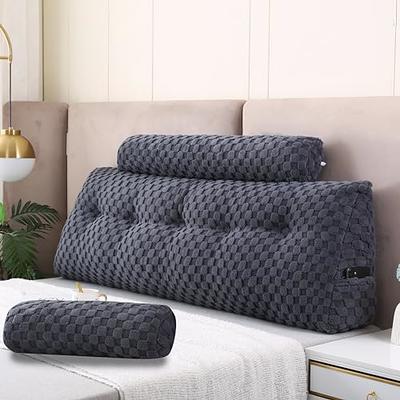 Triangular Headboard Pillow Day Bed Back Wedge Pillow, Large Bolster  Reading Back Rest Pillow with Shredded Foam Insert, Daybed Backrest  Positioning Support Cushion Triangle Bedrest Pillow Full - Yahoo Shopping