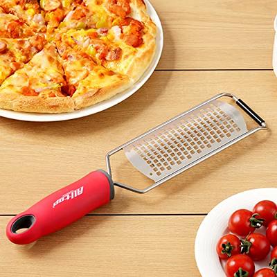 A Classic Zester and Grater - Professional Kitchen Lemon Zester for Lime, Cheese, Garlic, Ginger, Chocolate, Vegetables, Fruits, Dishwasher Safe ,Blac