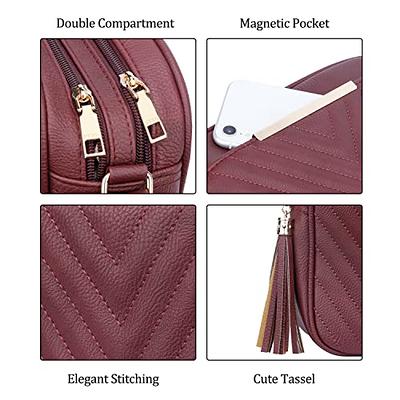 Buy Kleio Stylish Round Double Compartment Laser Cut With Tassel Cross Body  Sling Bag for Girls / Women EDK1043KL-PE Online at Best Prices in India -  JioMart.